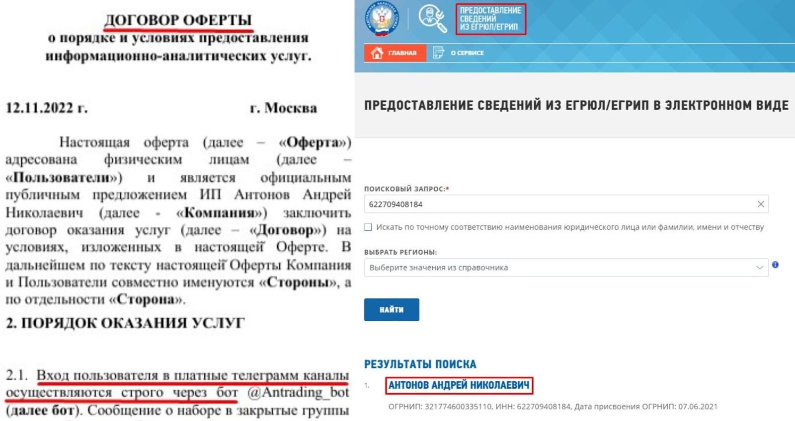 an trading телеграмм