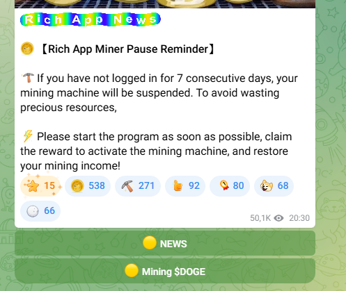 rich app майнинг тапалка телеграм канал